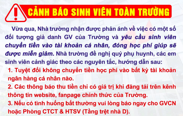 Trường ĐH cảnh báo nạn giả danh giảng viên lừa đảo học phí sinh viên- Ảnh 1.