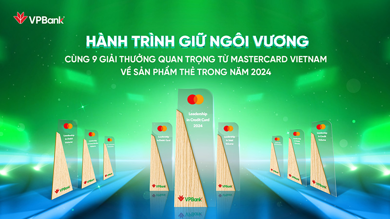 VPBank 5 năm liên tiếp được Mastercard vinh danh nhiều giải thưởng danh giá