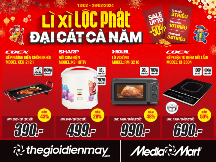 MediaMart lì xì và tặng voucher cho khách hàng mua sắm hàng điện máy đầu năm - 4