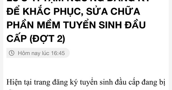 Hệ thống tuyển sinh đầu cấp bị lỗi, Q.1 (TP.HCM) gia hạn thời hạn đăng ký