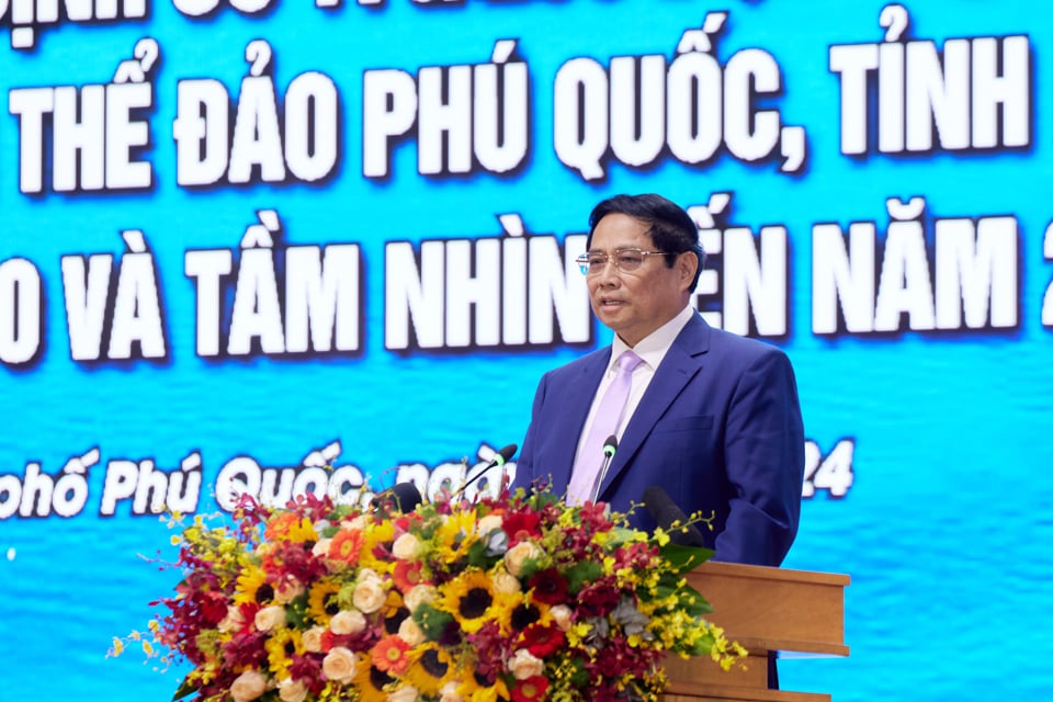 Prime Minister Pham Minh Chinh gave a speech at the Conference. (Photo: PV)