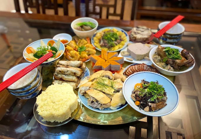 Una comida tradicional del Tet. Foto: Huong Giang