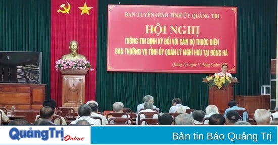 Thông tin định kỳ đối với cán bộ thuộc diện Ban Thường vụ Tỉnh ủy quản lý nghỉ hưu trên địa bàn TP. Đông Hà