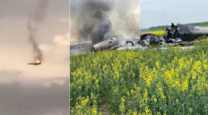 Un bombardier russe Tu-22M3 s'est écrasé dans la province de Stavropol le 19 avril. Photo : Ukrinform