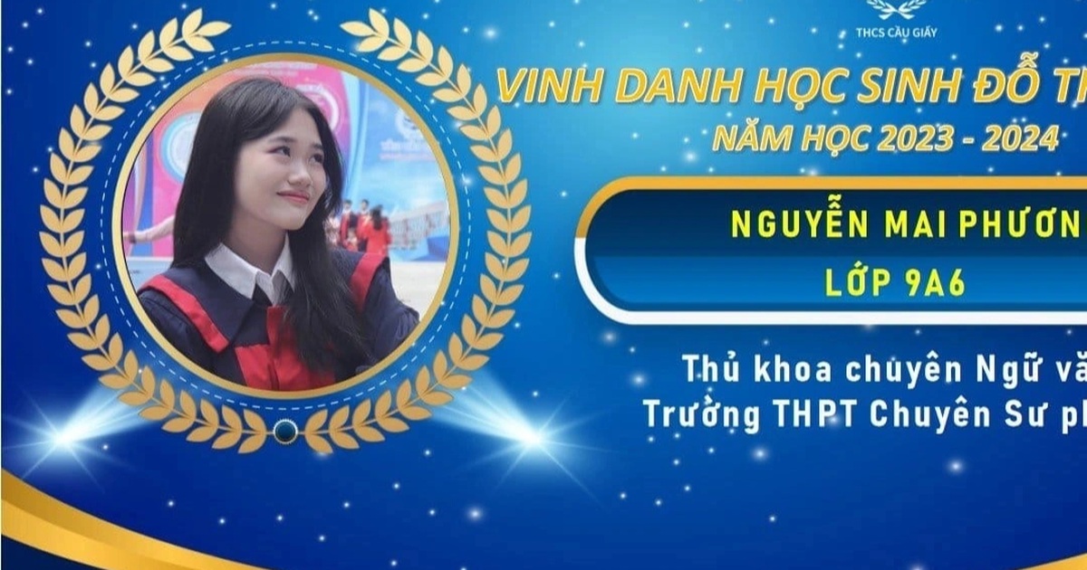 Thủ khoa chuyên văn chuyên Sư phạm đứng đầu nhờ điểm 10 toán