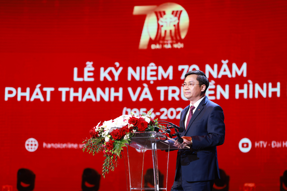 Vice Chairman of Hanoi People's Committee Ha Minh Hai spoke at the ceremony.