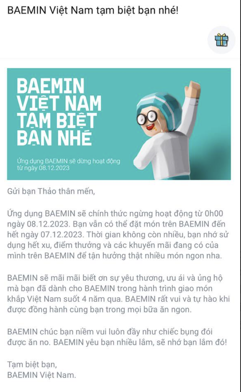 Vì sao Baemin ngừng hoạt động tại Việt Nam? - 1