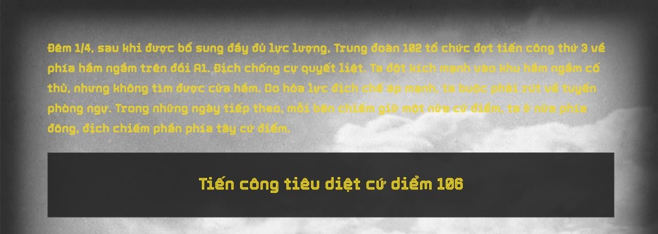 Ngày 1/4/1954: Bộ đội ta giành giật với địch từng tấc đất trên đồi A1, tiêu diệt cứ điểm 106