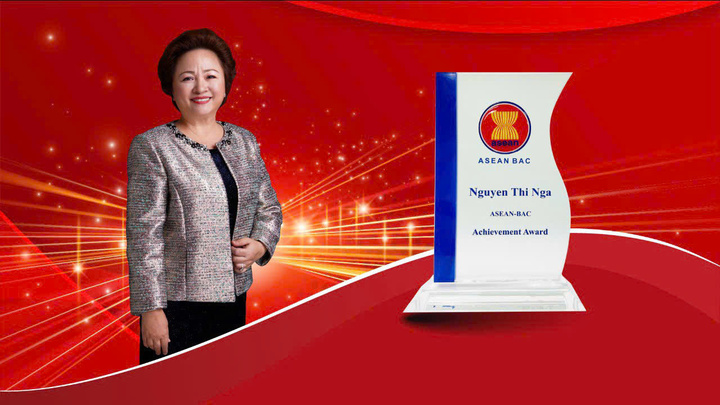 นางสาวเหงียน ทิ งา ประธานกลุ่มบริษัท BRG ได้รับรางวัล ASEAN-BAC Achievement Award ภายใต้กรอบรางวัล ASEAN Business Awards (ABA) 2024