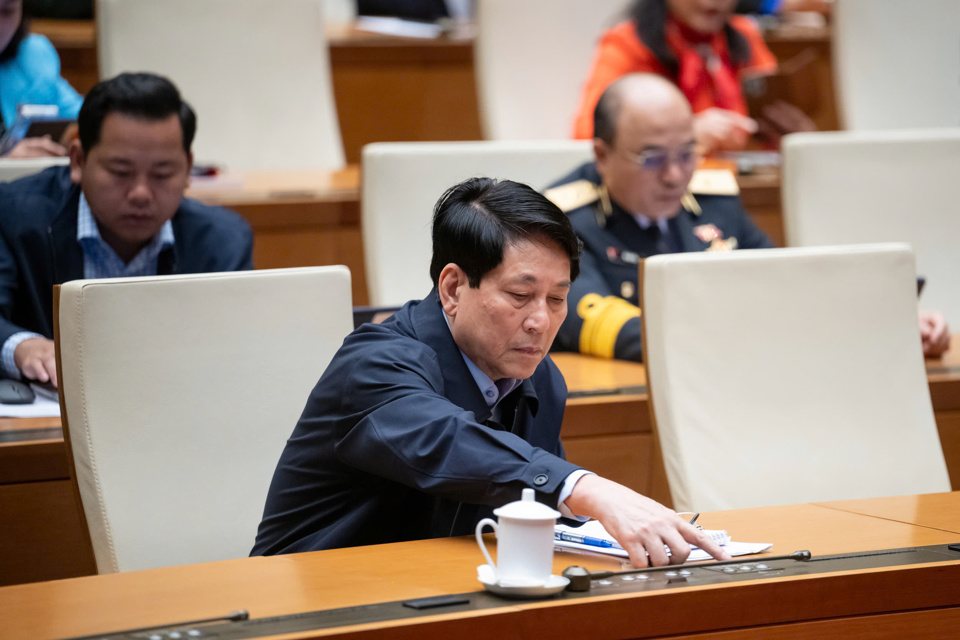 Präsident Luong Cuong nahm an der Abstimmung zur Verabschiedung der Resolution teil – Foto: Quochoi.vn