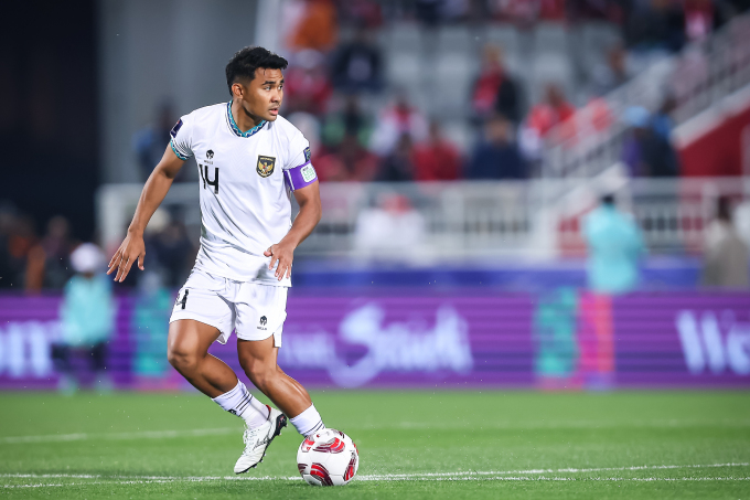 Defender Asnawi Mangkualam in Indonesia's 1-0 win over Vietnam in the 2023 Asian Cup group stage. Photo: AFC