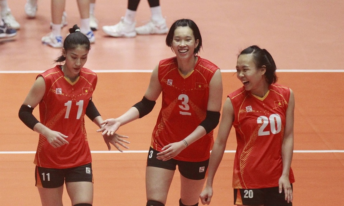 Vietnam enters the semi-finals of the 2023 AVC Challenge Cup women's volleyball tournament