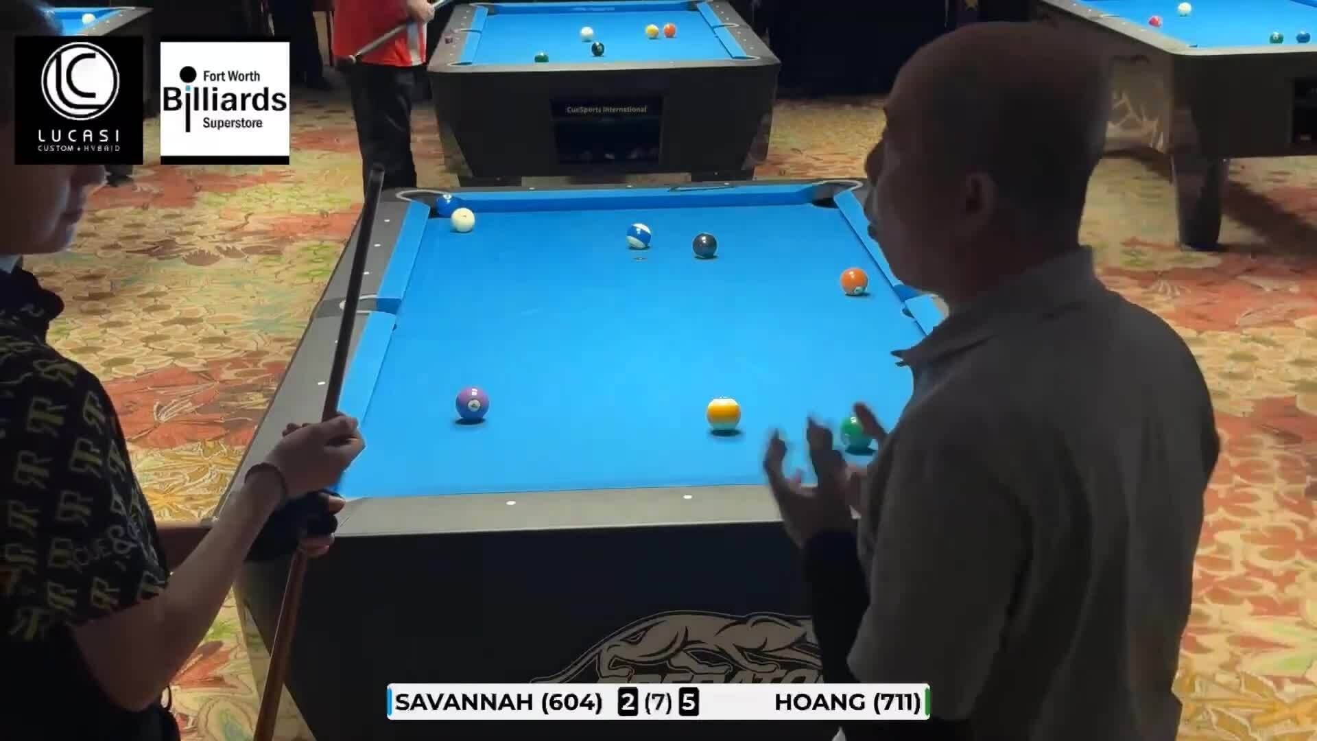 Cơ thủ Hoàng Huy bắt lỗi đối thủ nữ 14 tuổi Savannah Easton