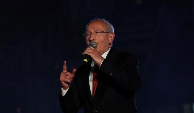 Le candidat du CHP, Kemal Kilicdaroglu, fait campagne à Ankara le 12 mai. Photo : AFP