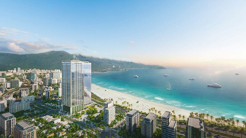 Fonds d'appartements en propriété à long terme, « rare » directement sur la plage à Da Nang