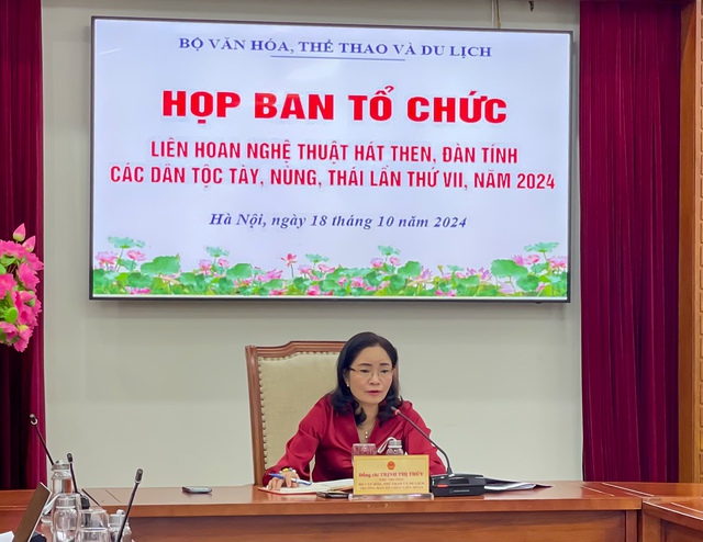 Tích cực chuẩn bị cho Liên hoan nghệ thuật hát Then, đàn Tính của các dân tộc Tày, Nùng, Thái lần thứ VII, năm 2024. - Ảnh 1.