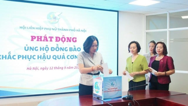 Hanoi Women's Union launched a campaign to support people affected by storms and floods