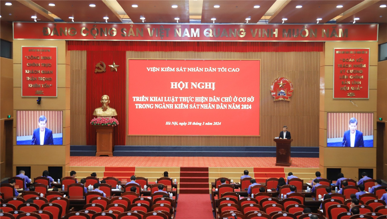 Hội nghị triển khai Luật Thực hiện dân chủ ở cơ sở trong ngành Kiểm sát nhân dân năm 2024