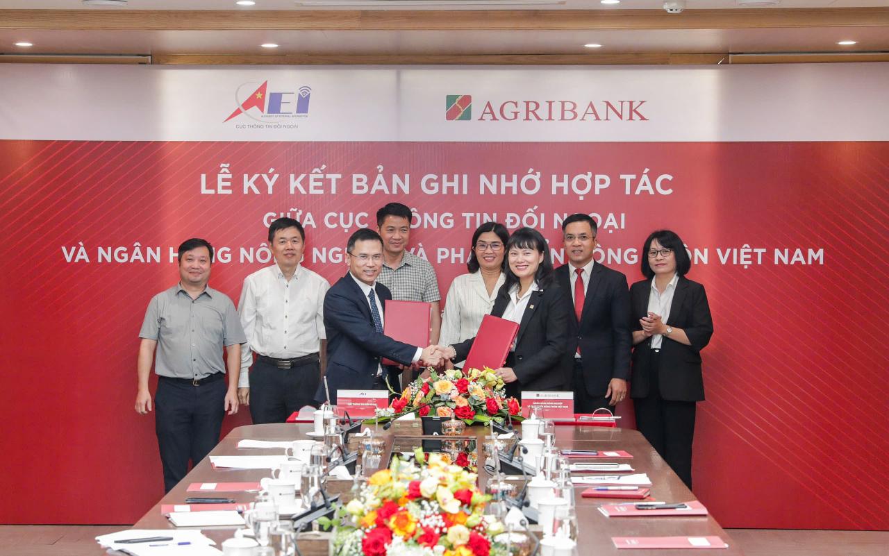 Agribank và Cục Thông tin đối ngoại ký kết ghi nhớ hợp tác