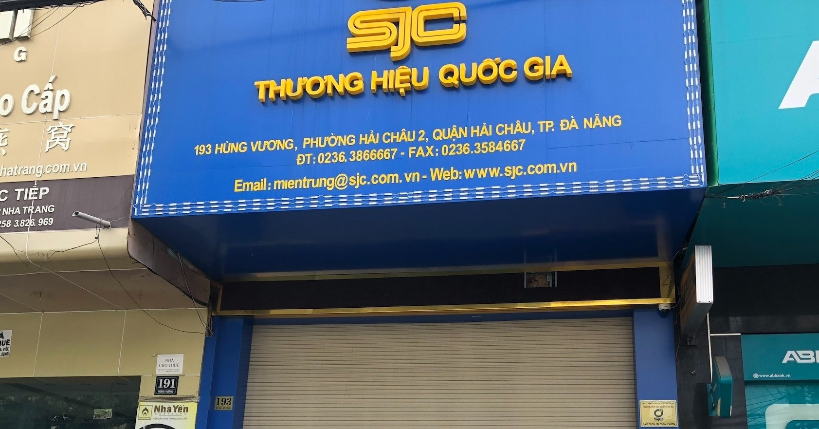 SJC Gold suddenly closed 'temporarily suspended trading' 2 stores in Da Nang