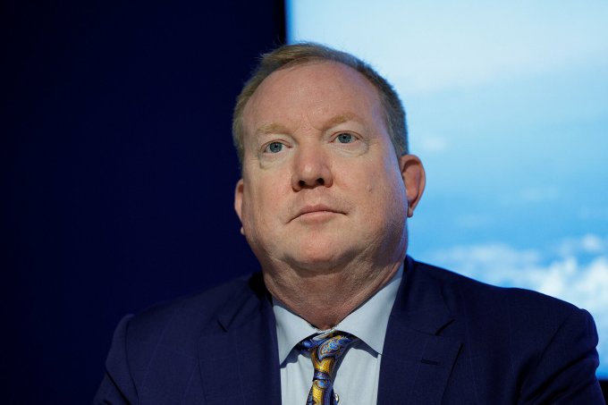 Stan Deal, CEO of Boeing's commercial airplanes division, at a press conference at Paris–Le Bourget airport, France in June 2023. Photo: AFP