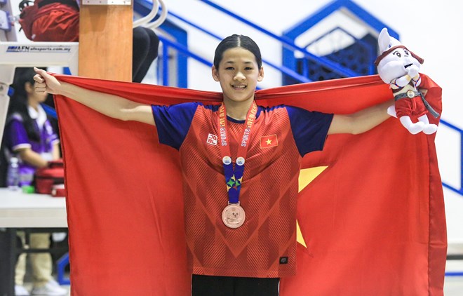 Nguyen Thuy Huyen aux SEA Games 32. Photo : Thanh Xuan