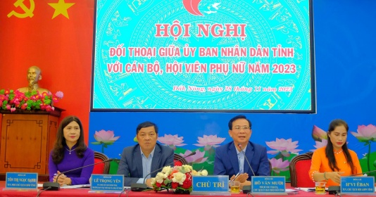 Hội nghị đối thoại giữa UBND tỉnh Đắk Nông với cán bộ, hội viên phụ nữ