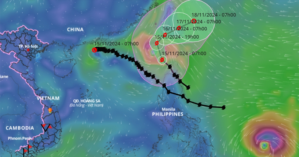 La tempête Usagi devrait entrer aujourd'hui dans la mer de l'Est et devenir la tempête numéro 9.