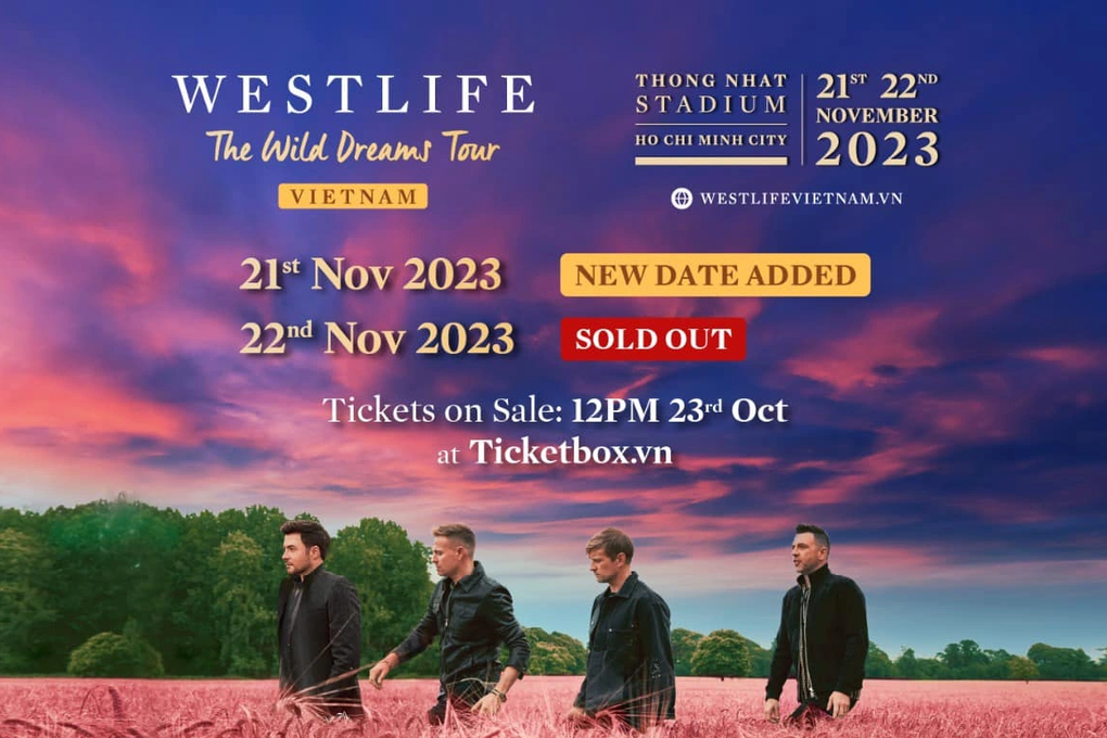 Đêm nhạc Westlife tại Việt Nam cháy vé, BTC công bố tăng thêm suất diễn - 1