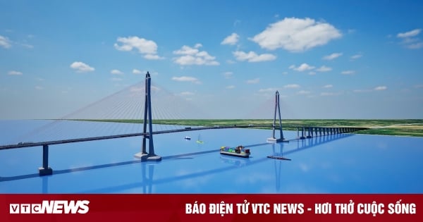 The scale of the second largest cable-stayed bridge in Vietnam has just begun construction.