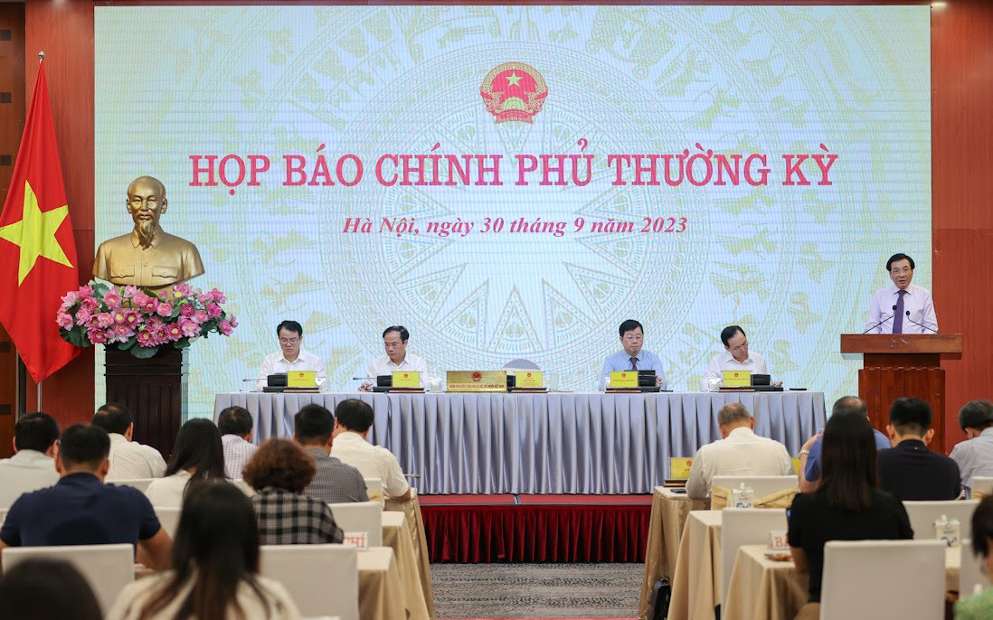 Họp báo Chính phủ thường kỳ tháng 9/2023