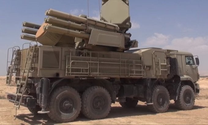 Hệ thống Pantsir-S1 trong biên chế quân đội Syria hồi năm 2020. Ảnh: BQP Syria