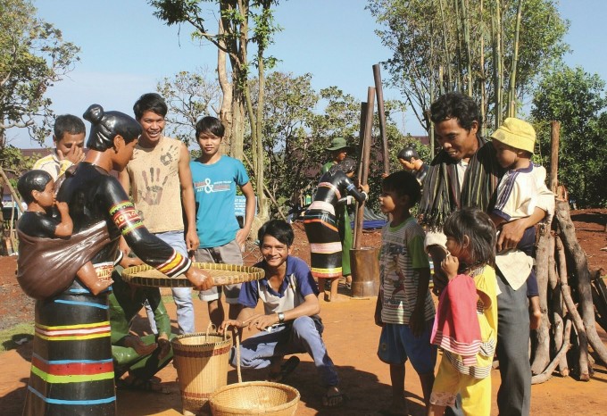 Inside the Stieng Soc Bom Bo Ethnic Cultural Reserve. Photo: Minh An