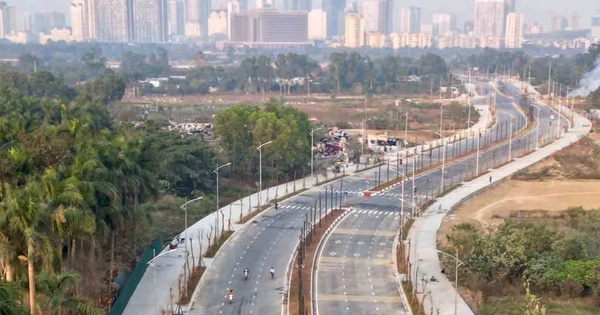 Casi 2 km de la carretera ampliada de Le Quang Dao se abren al tráfico antes del Año Nuevo Lunar