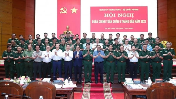 Prime Minister Pham Minh Chinh attends the Military-Political Conference of the entire army