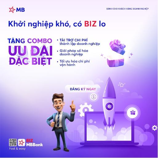 BIZ MBBank, 사업체 설립 수수료 100% 지원으로 중소기업 비용 최적화 지원