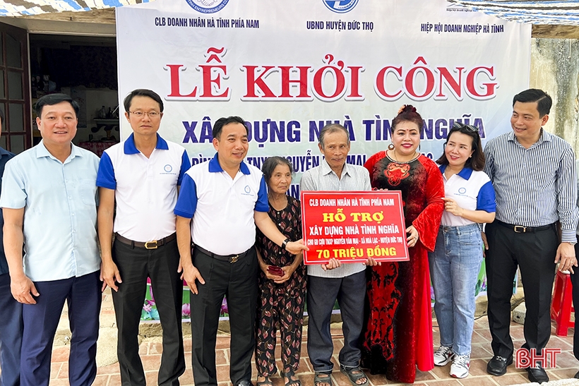 El Southern Ha Tinh Business Club apoya la construcción de casas de beneficencia en Duc Tho