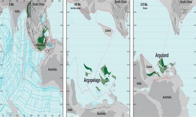 Vị trí của lục địa Argoland. Ảnh: Đại học Utrecht