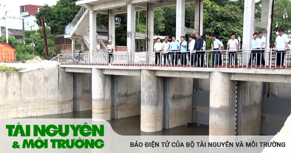 Bộ trưởng Đặng Quốc Khánh thị sát Hệ thống công trình Thủy lợi Bắc Hưng Hải