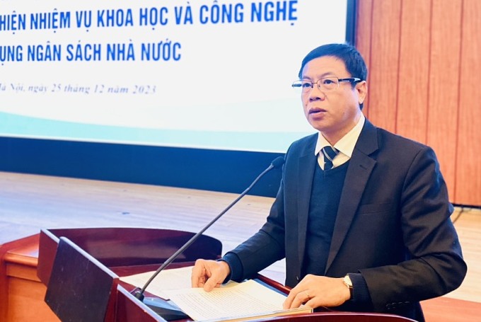 El viceministro de Ciencia y Tecnología, Le Xuan Dinh, habló en el taller. Foto: Anh Tuyet