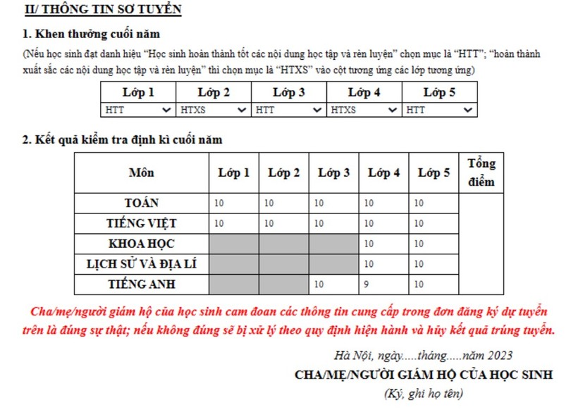 Học bạ toàn 10 mới được thi lớp 6 trường 'Ams' và nỗi lo 'chạy học bạ'   - Ảnh 1.