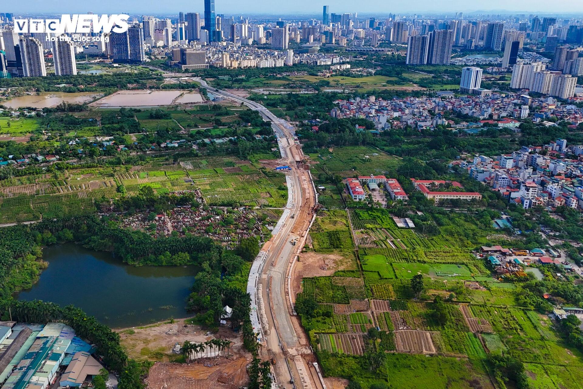 Overview of the nearly 750 billion VND route in Hanoi expected to open to traffic at the end of this year - 1