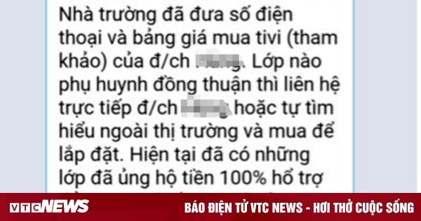 Một trường học ở Khánh Hòa trả lại tiền mua tivi cho phụ huynh