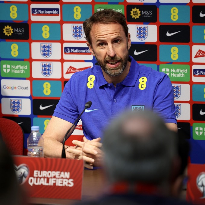 Trainer Southgate bei einer Pressekonferenz am 15. Juni auf Malta. Foto: FA