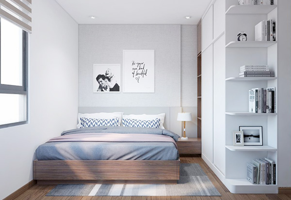 Cách bố trí giường lớn cho phòng ngủ nhỏ - Ảnh 1.