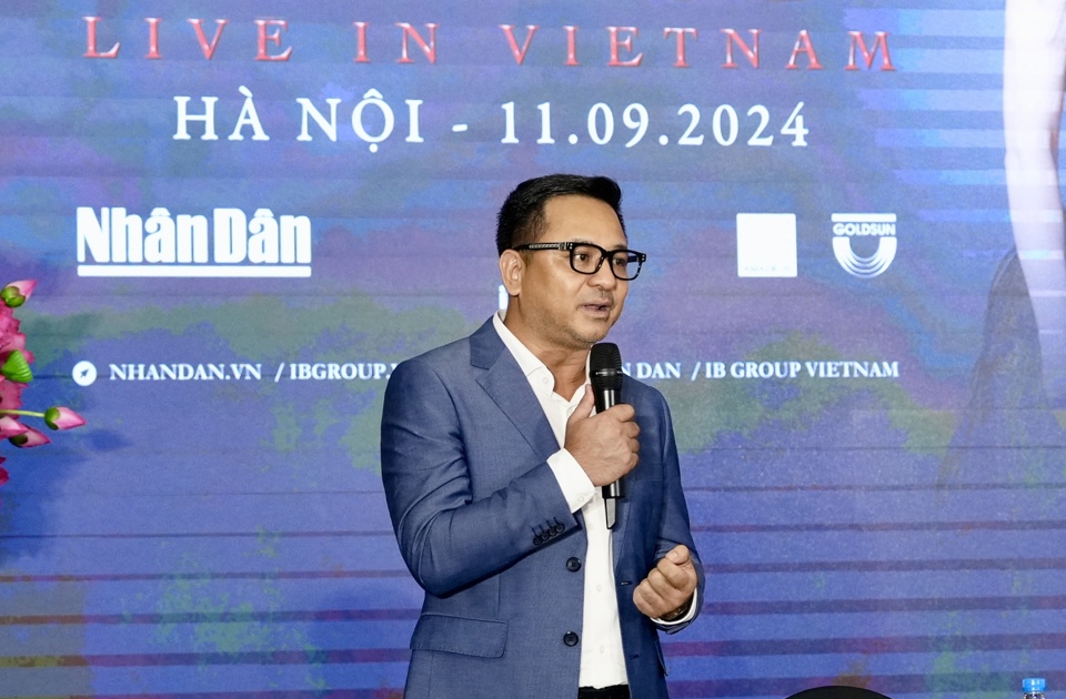 ประธาน IB Group Vietnam นายเหงียน ถวี เซือง กล่าวสุนทรพจน์ในพิธีประกาศเปิดตัวรายการ 