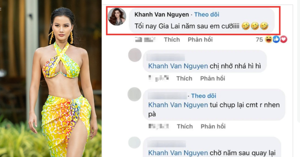 Miss Khanh Van promised to get married if Huong Ly wins the crown.