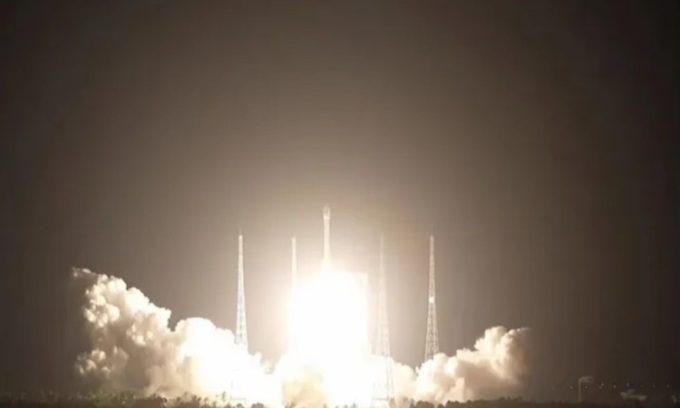 El cohete Long March 7A, que transportaba el satélite TJS-10, se lanzó el 3 de noviembre. Foto: CASC