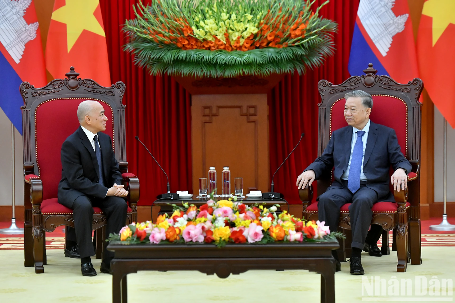 [Foto] El Secretario General To Lam se reúne con el Rey de Camboya, Norodom Sihamoni (foto 10)