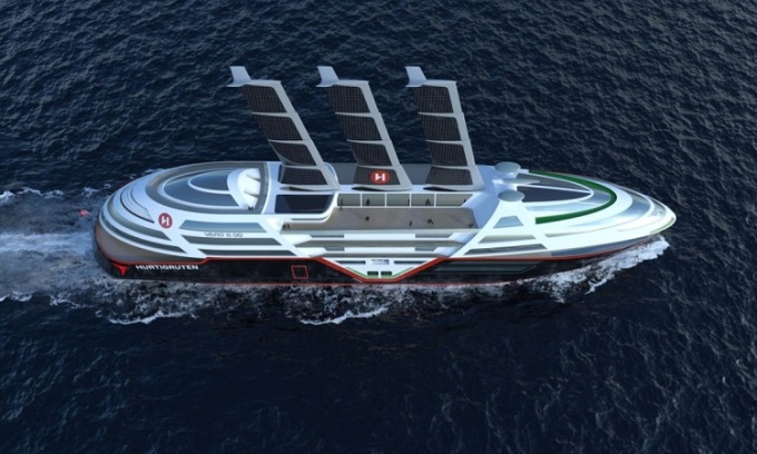 The 135-meter-long zero-emissions train. Photo: Hurtigruten